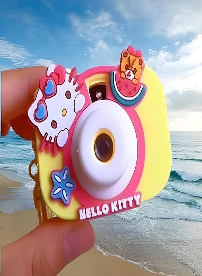 درامستون لعبة كاميرا بروجكتور صغيرة للأطفال والفتيات من درامستون 5+5 | سلسلة مفاتيح كاواي لطيفة مع عرض ضوئي وجرس | لعبة كرتونية متعددة الألوان ممتعة للحقائب والأكياس والهدايا - Image 3